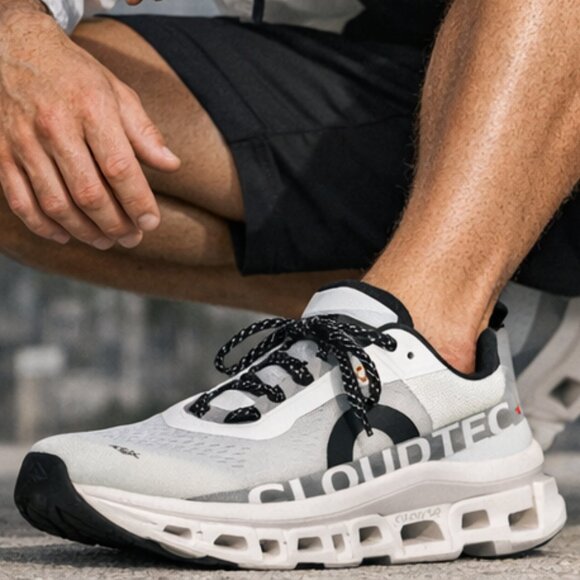 On Clouds Other - On Running Cloudmonster Running Shoes Gray White Men’s US 11